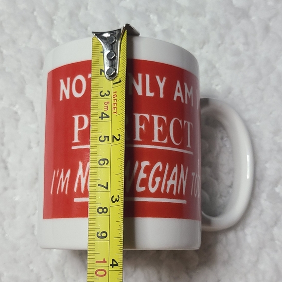 Norwegian Mug Bergquist Imports Red and White - Picture 3 of 7